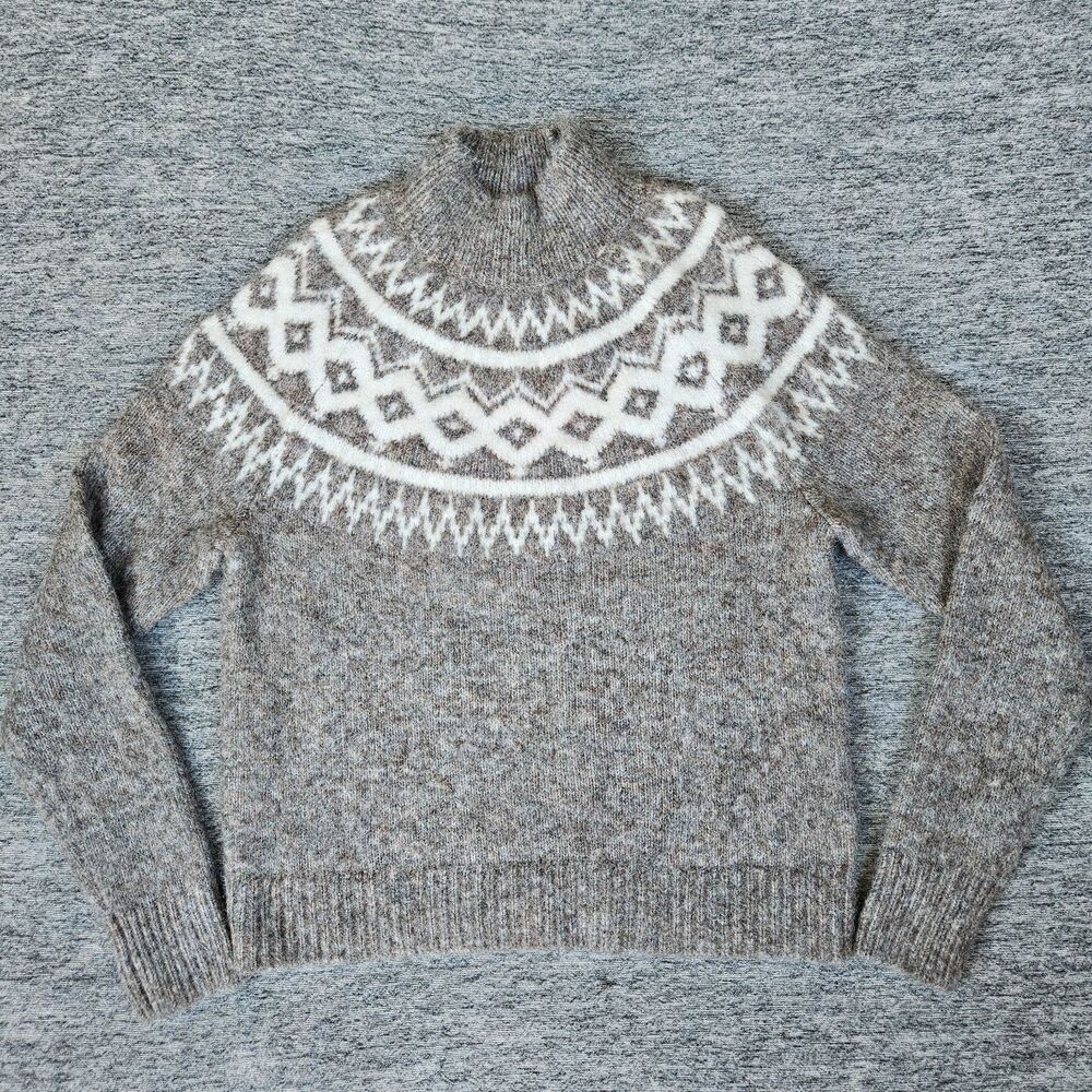 NWT Banana Republic Womens XXS Beige Wool Blend Mock Neck Knit Sweater 591065-00